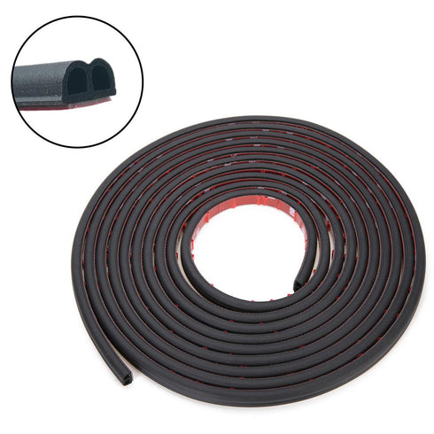 32 Feet Car Door Seal Strip, Rubber Seal Self Adhesive Weather Stripping, B Shape, Pack of 2